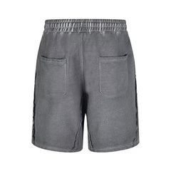 Thug Club Grey Vintage Washed Raw Seam Sweat Shorts, Unisex