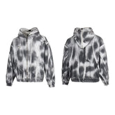 Thug Club Tie Dye Raw Seam Zip Cropped Hoodie, Unisex