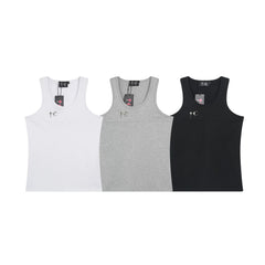 Thug Club Metal TC Logo U-neck Tank Top, Y2K Gothic Sleeveless Vest