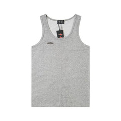 Thug Club Embroidered Logo U-Neck Tank Top, Y2K Gothic Sleeveless Vest