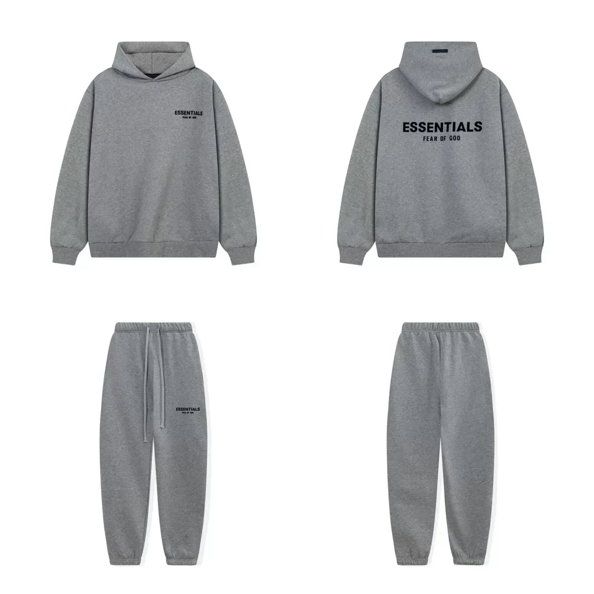 Fog Essentials Letter Print Oversized Hoodie & Sweatpants Two‑Piece Set