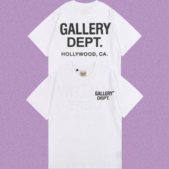 Gallery Dept. Hollywood Logo Short Sleeve T-Shirt - White/Black