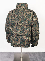 Thug Club Digital Camo Stand Collar Puffer Jacket, Unisex