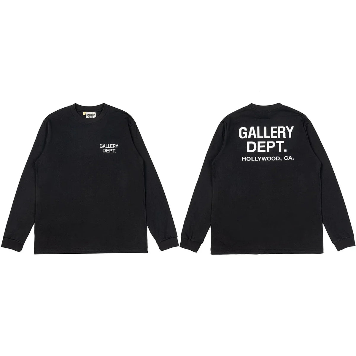 Gallery Dept. Hollywood Logo Long Sleeve T-Shirt - Black