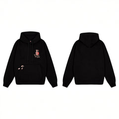 Derschutze Anime Character Graphic Hoodie - Black