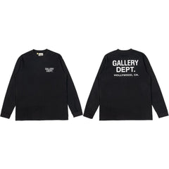 Gallery Dept. Hollywood Logo Long Sleeve T-Shirt - Black
