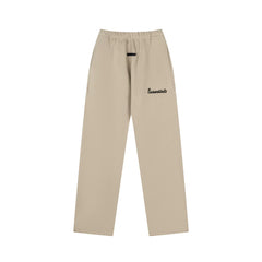 Fog Essentials Light Khaki Minimalist Straight‑Cut Drawstring Sweatpants